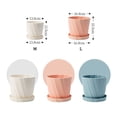 thumbnail image 2 of HLONK Plant Pots  Plastic Planters with Multiple Drainage Holes and Tray 6 inch Indoor Plant Pot for All Home Garden Flowers Succulents  Plastic Pots for Plants  Planters for Indoor Plant, 2 of 9