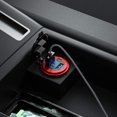 thumbnail image 4 of Cargador de coche USB de carga rápida QC 3.0 de doble puerto de 36 W, adaptador de carga rápida impermeable con voltímetro digital LED para 9 V - 32 V, barco, motocicleta, ATV, autobús, camión, SUV (rojo) Rojo Verde, 4 of 5