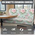 thumbnail image 4 of Uorisanigo RV Dinette Cushion Covers Stretch Pink Roses Sofa Seat Cover Furniture Protectors for RV Camper - Portable Camper Accessories for Inside Sofa Protection, 4 of 7