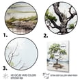 thumbnail image 3 of Designart "Green Oak Tree silence" Floral & Botanical Floater Framed Canvas Art Print, 3 of 7