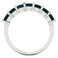 thumbnail image 5 of 1.75 ctw Wedding Band for Women - 14K White Gold Natural London Blue Topaz Stackable Eternity Ring, 5 of 6