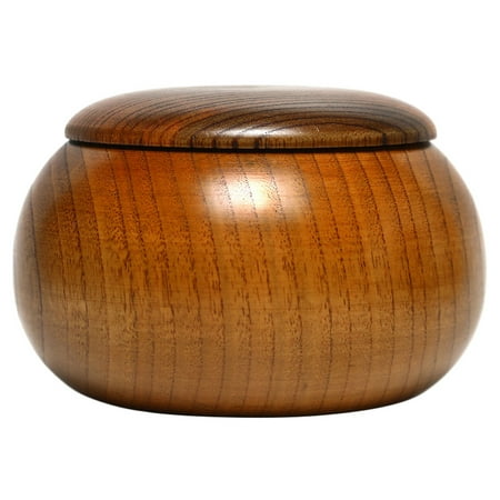

Tinksky 1Pc Go Chess Game Stones Storage Can Delicate Jujube Wood Jar (Light Brown)