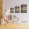 thumbnail image 4 of Vintage Style Atmospheric Clouds Over Lake Canvas Wall Art Print 12X16", 4 of 4