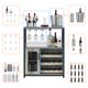 thumbnail image 5 of Gabinete de bar con estante para vino removible, mueble buffet para licor, aparador gris para bar, 5 of 7