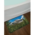 thumbnail image 2 of Mt Rainier Bath Mat, Scenic Photo Picturesque Forest Trees Snowy Mountain and Open Sky, Plush Bathroom Decor Mat with Non Slip Backing, 29.5" X 17.5", Multicolor, by Ambesonne, 2 of 2