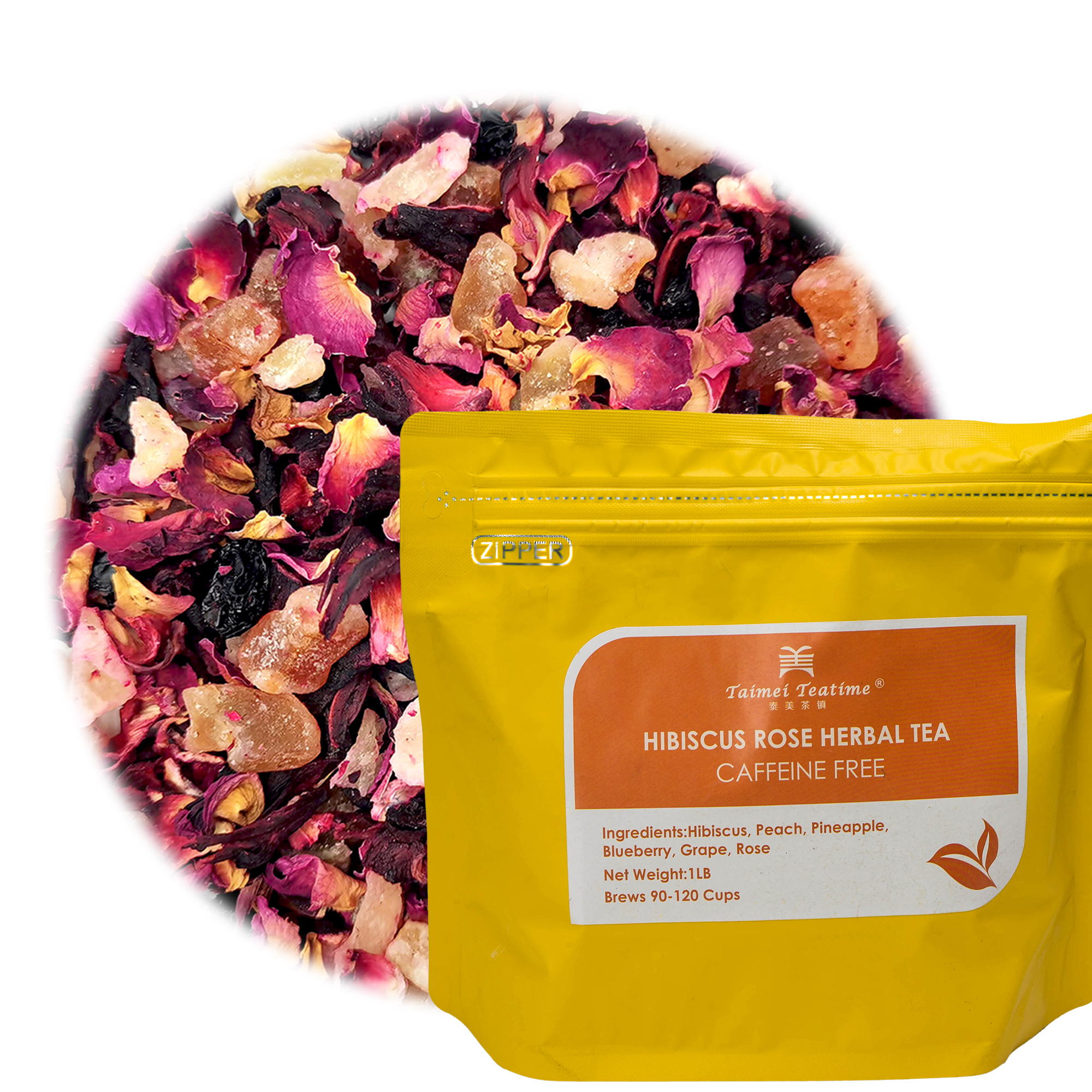 Taimei Teatime Hibiscus Rose Loose Leaf Herbal Tea From Germany (1 lb