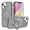 Gray, variant on Asuwish Phone Case for iPhone 14 Plus/15 Plus 6.7 inch Tempered Glass Screen Protector Magnetic Folding Stand Frosted Translucent Rugged Shockproof Protective Cell Cover i-Phone 14+ iP15+ Deep Purple