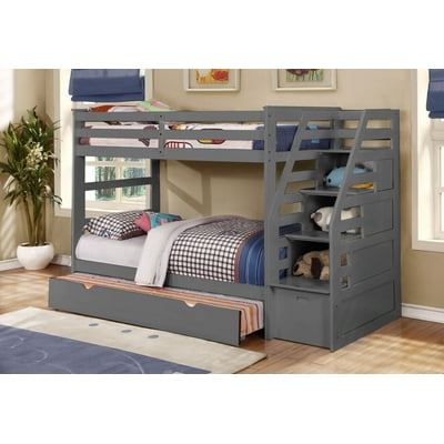 Bella fortis twin staircase bunk bed with trundle deals
