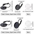 thumbnail image 4 of 32pcs Earring Cabochon Setting 16pcs(8 Pairs) Lever Back Hoop Earring Hooks Ear Wires with Flat Round Tray 16pcs 10mm 12mm Clear Glass Cabochons for Earring DIY Jewelry Craft Making, 4 of 6