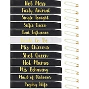 Gemich Bride to be sash/Bridesmaid sash(12 Pack), Team Bride sash,Bachelorette sash Set for Bridesmaids,Maid of Honor, Bridal Shower and Hen Party Decorations, Favors,Accessories and Supplies