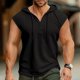 thumbnail image 1 of pstuiky Camisetas interiores de tirantes para hombre, Sudadera informal con capucha y botones para hombre Chaleco para hombre m, 1 of 5