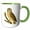 Green/White, variant on 3drose, Barn Owl on Branch, 11oz Mug