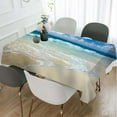 thumbnail image 2 of Ocean Beach Tablecloth Decor Clouds Coast Sky Wave Sunny Scenic Table Cloth Dining Room Kitchen Table Cover 60" X 84" Oblong/Rectangle, 2 of 6