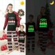 thumbnail image 2 of Pijamas familiares a juego de Navidad, luminosos, brillantes, colgantes con My Gnomies, conjunto de pijamas de cuadros rojos, 2 of 3