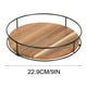 thumbnail image 3 of Bandeja Giratoria de Madera Susan - Mesa de Servicio de Madera Maciza de 23 Cm con Espacio para Vino y Queso - Accesorio para Comedor y Entretenimiento, 3 of 7