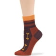 thumbnail image 5 of 7BIGSTARS KINGDOM Women's Bamboo Diabetic Quarter Novelty Socks - 4 Pack Large- Loose - Seamless- Dot, Stripe, Heart, Leaf,Fall - Sock Size 10-12 Shoe Size 8-12 L Brown, Camel, Beige, Orange, 5 of 9