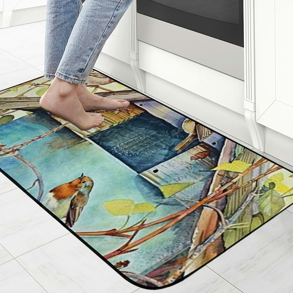 Heduofu Barn Birdsong Doormat – Decorative Door Mat, Door Mat with Non-Slip Rubber Backing, Easy Cleaning, Traps Dirt, for Entry, Patio, Garage 19.68*47.24 in