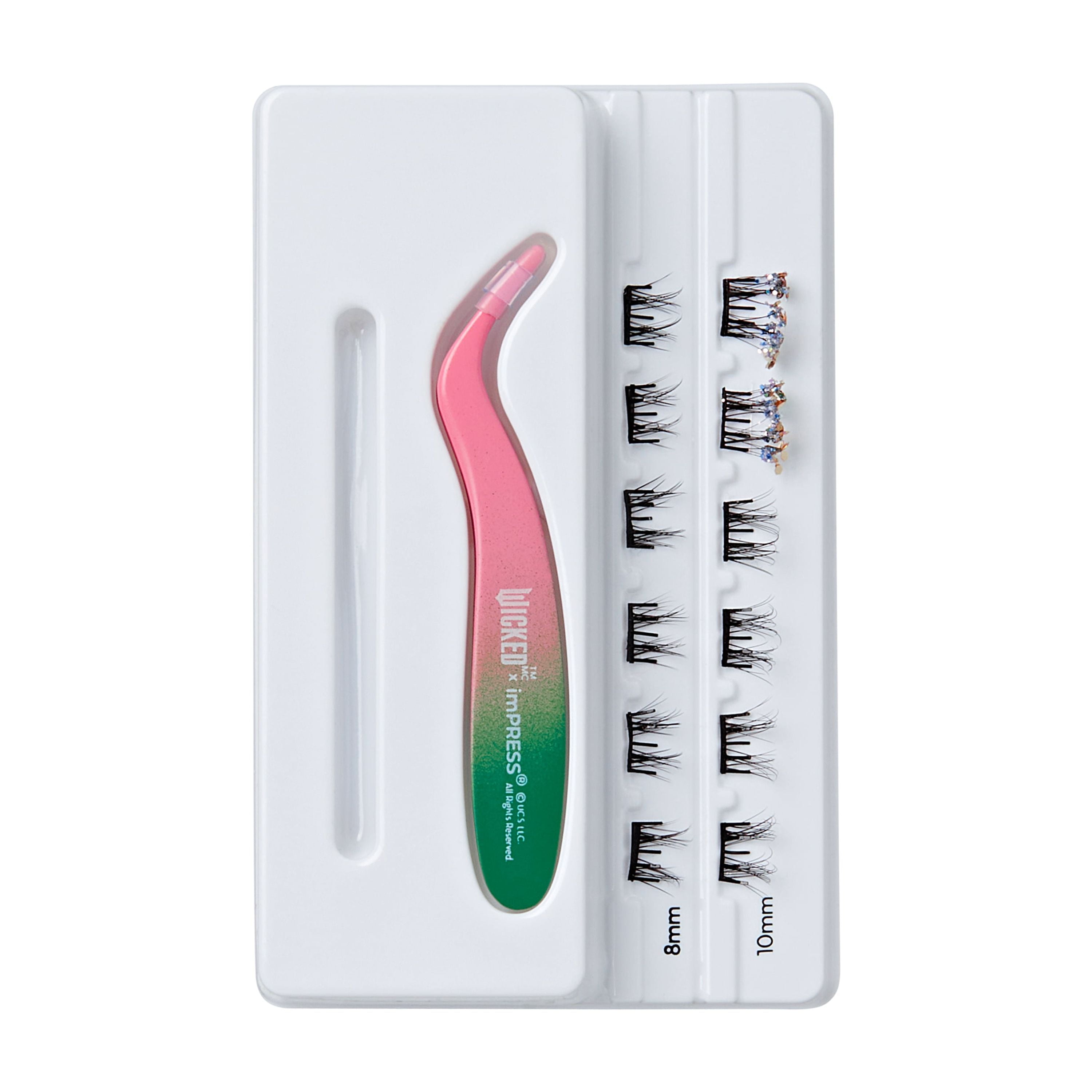 Kiss Lash - Wicked - Impress - Tap to Bubble - 12 grappes - sans colle - kit