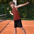 thumbnail image 5 of Ruyang Teen Boys Crew Neck Vest Summer Solid Sleeveless Camisole Tops Casual Basic Athletic Jogger Tank Tops 5-12 Years, 5 of 7