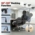 thumbnail image 5 of Qusaphy Big and Tall Office Chair, PU Leather Executive Chair, 800 lbs 8-Hour Heavy-Duty Design with Adjustable Lumbar Support, Suitable for Shag Carpets, 5 of 9