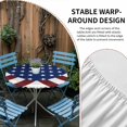 thumbnail image 5 of Fitted Tablecloth for Round Table,American Flag Table Cover with Elastic Edge Waterproof Table Cloth,Stripes Stars Blue Red and White Circle Table Covers for Kitchen Indoor Outdoor Picnic Party, 5 of 9