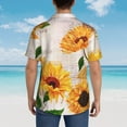 thumbnail image 6 of Balery Sunflower 5 Print Men's Hawaiian Shirts Short Sleeve Beach Shirt Relaxed Fit Vacation Button Down Shirts-Medium, 6 of 9