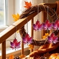 thumbnail image 4 of Stained Acrylic Maple Leaf Ornament, 3.14 Inch Fall Harvest Suncatcher, Autumn Christmas Tree Hanging Decor, Nature‑Themed Home & Garden Holiday Gift, 4 of 6