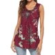 thumbnail image 1 of Blusa plisada sin mangas con estampado de cachemira para mujer Fokelyi HMYH031-6, 1 of 1