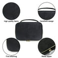 thumbnail image 3 of Bolsa de maquillaje, organizador de maquillaje de viaje, bolsas para brochas de maquillaje, color negro, 3 of 6