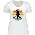 thumbnail image 3 of Inktastic Hockey Player Retro Sunset Women's Plus Size T-Shirt, 3 of 5