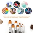 thumbnail image 5 of Durable 8pcs Paint Brushes Set Filbert Tips Nylon Hair Paintbrushes for Students Adults Artists Acrylic Oil Watercolor Gouache Nail Body Face Art Crafts Supplies, 5 of 7