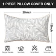 thumbnail image 4 of VOGOL Home Decorative Pillow Covers, Modern Grey Leaves Farmhouse Sofa Throw Cushion Cover, Accent Pillowcases for Couch Bed, 12x20 inches, 4 of 7