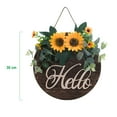 thumbnail image 3 of BNNG Wooden Seasonal Hello Sign, Rustic Round Welcome Front Door Wreaths for Home/Wall/Porch Decor, for Easter Spring Summer Fall Halloween Christmas All Season Decorations, 3 of 4