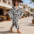 thumbnail image 5 of DISNIMO Cute Panda Printed Kaftan Dresses for Women V-neck Batwing Sleeve Swimsuit Coverup Plus Size Long Caftan Dress Loose Fit Bathing Suit Cover up, 5 of 7