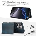 thumbnail image 2 of Decase for iPhone 14 Pro Flip PU Leather Back Cover with 2-in-1 Detachable Magnetic Wallet with 5 Card Slots Compatible Mag-Safe and RFlD Blocking Kickstand and Wireless Charging,Blue, 2 of 8