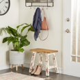 thumbnail image 2 of DecMode Wood Live Edge Bench with Brown Wood Top, Brown, 2 of 14