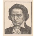 thumbnail image 2 of Antoon Derkinderen 12x14 Black Ornate Wood Framed Double Matted Museum Art Print Titled: Portrait of Ludwig Van Beethoven (1902), 2 of 5
