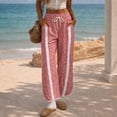 thumbnail image 5 of Womens Leopard Baggy Wide Leg Track Pants Elastic Waist Y2K Sweatpants, 5 of 5