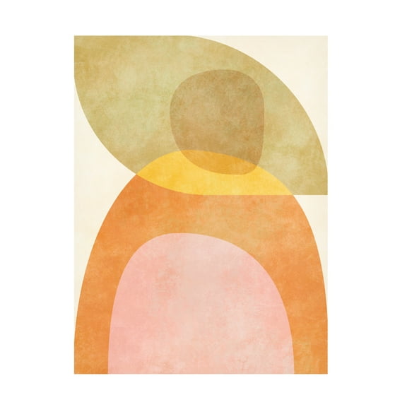 Trademark Fine Art Ana Rut Bre Aqua Shapes 3 Canvas Wall Art