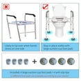 thumbnail image 6 of SHYUJAJIE Raised Toilet Seat with Handles 450lbs, Adjustable Padded Toilet Seat Risers for Seniors & Handicap, Stand Alone Toilet Safety Chair, 6 of 7