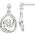 thumbnail image 2 of Sterling Silver Cz In Teardrop Pendant And Earrings Set Made India qst265, 2 of 5