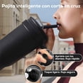 thumbnail image 3 of Vaso Termico con Doble Pico, Termo con Popote para Frío y Caliente, Termo Acero Inoxidable, Libre de BPA, 3 of 4
