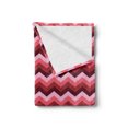 thumbnail image 2 of Chevron Soft Flannel Fleece Throw Blanket, Zigzag Colorful Chevron Ornament Motifs Symmetry Modern Feminine Theme, Cozy Plush for Indoor and Outdoor Use, 50" x 60", Burgundy Ruby Coral, by Ambesonne, 2 of 5