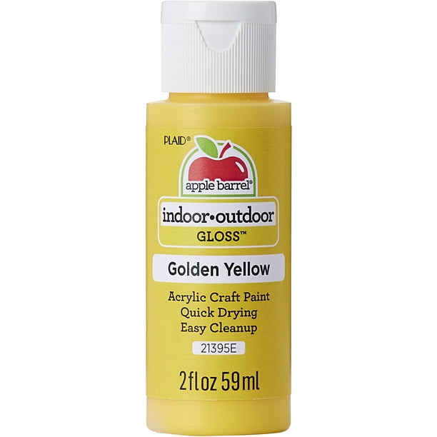 Apple Barrel Acrylic Craft Paint, Gloss Finish, Golden Yellow, 2 fl oz