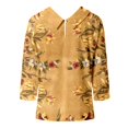 thumbnail image 3 of Womens Athletic Tops Compression Shirts Women Long Sleeve Women Fit T Shirts Exercise Pack Long Sleeve Thin T Shirt Short Tops Stripped Short Shirt Soft Tall Gold S, 3 of 4