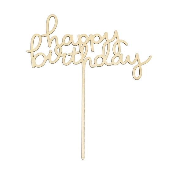 Happy Birthday Cake Topper - Cake Decorations & Party Decor - Cake Toppers for Birthday Decoration - Made Out of Baltic Birch