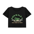 thumbnail image 1 of Camiseta corta holgada para mujer, disfraz de verano, camiseta recortada para vacaciones deportivas de oficina SG, 1 of 7