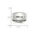 thumbnail image 2 of White Sterling Silver Ring Band Wedding Milgrain Comfort Half Round, 2 of 2