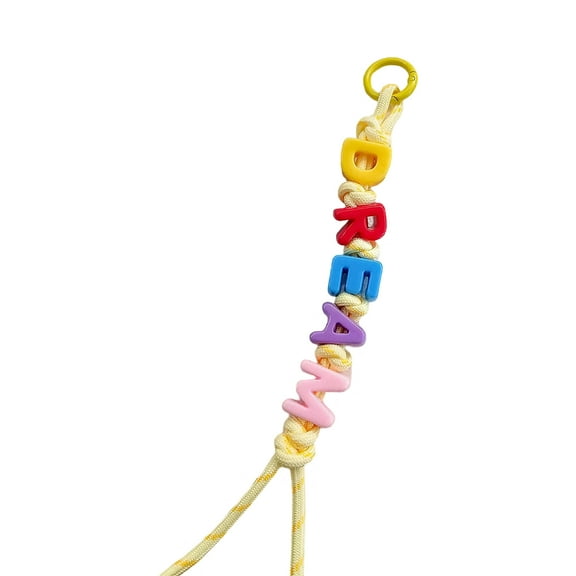 URTERYSER Colorful Letter Bead Bag Charm Individualized Design Bag Hanging Pendant for Trendy Fashion Statement and Unique Styles Color 6
