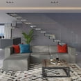 thumbnail image 3 of Modway Mingle Vegan Leather Sofa and Ottoman Set in Gray, 3 of 11